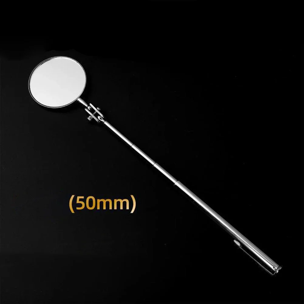 360-degree Mirror Auto Detection Lens Car Maintenance Home Repair Portable Inspection Tool Adjustable Length Compact Design