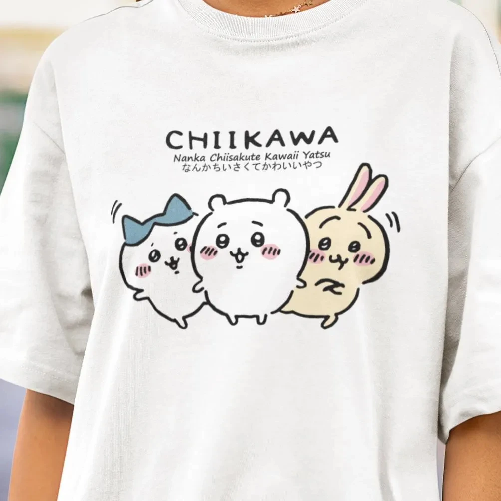Chiikawa Usagi Hachiware Interesting Daily Scene Graphic T‑Shirt, Unisex O‑Neck Short Sleeve Summer Casual Wear For kid Adults