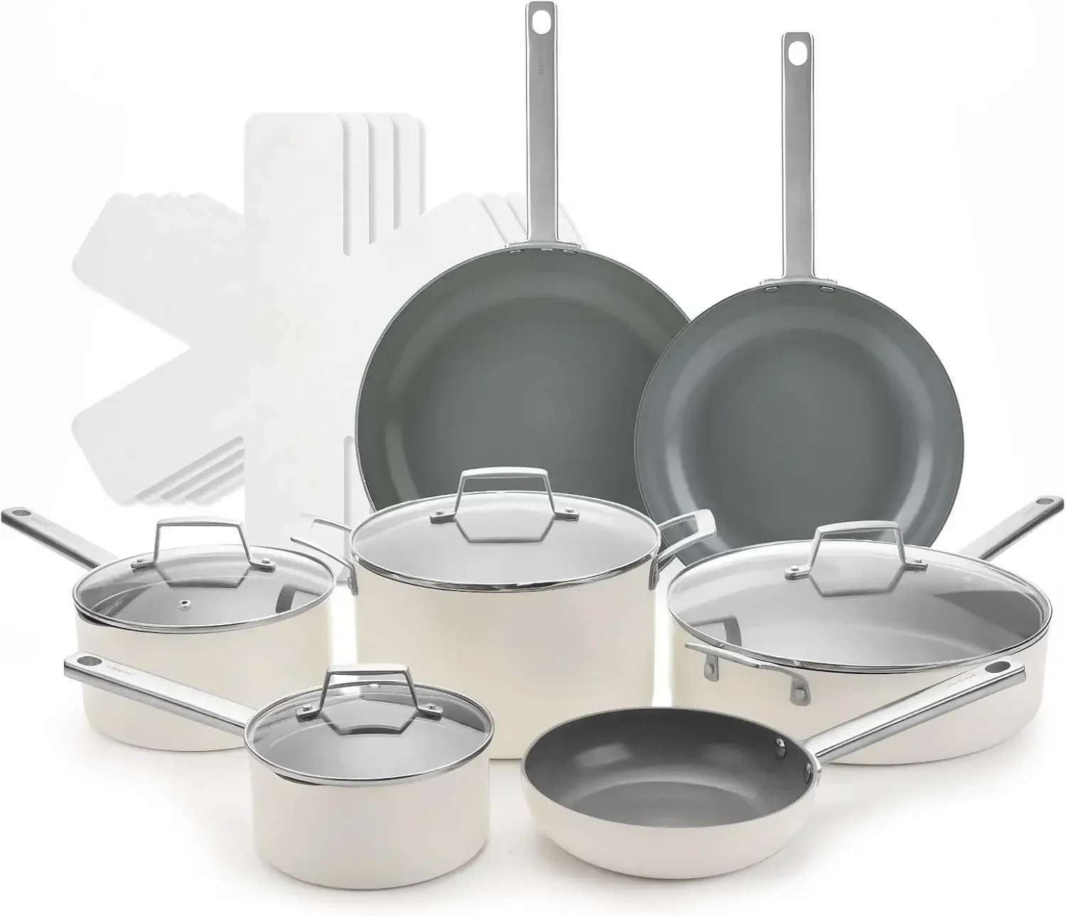 

ChefRobot Nonstick Ceramic Cookware Set Healthy Pots And Pans Set Induction Kitchen Cookware sets Non Toxic Pots And Pan Set,PFO