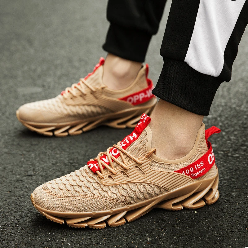 Men's Shoes Blade Shoes Large-Size Autumn Flying Mesh Student Sports And Casual Running Shoes Fashionable Casual Lightweight