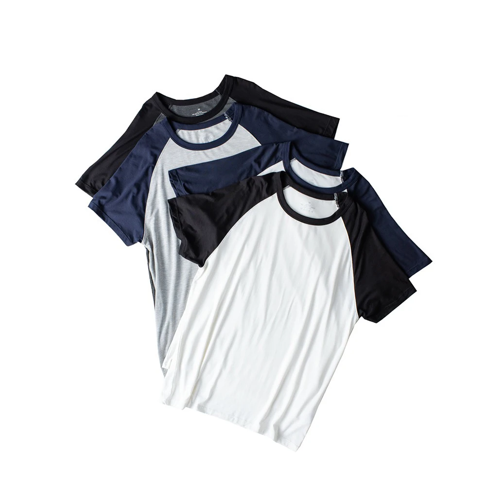 Pijamas de manga corta para hombre, camiseta de cuello redondo con cuello en V, ropa deportiva informal para el hogar, ocio suelto Delgado, primavera y verano, nuevo