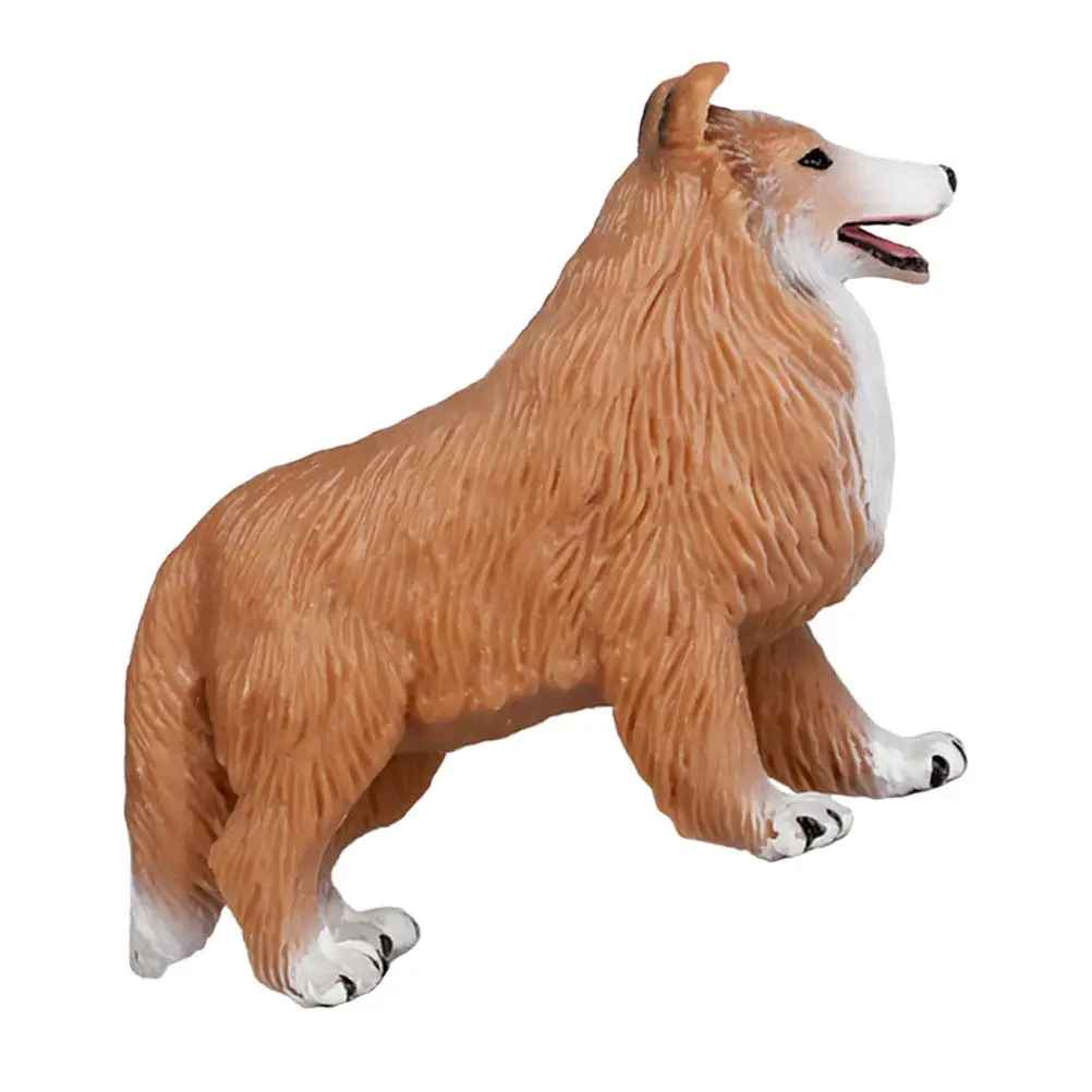 

1Pcs Simulation Pet Dog Decoration Lifelike Rough Collie Ornament Home Room Office Arrangement Photography Prop Gift