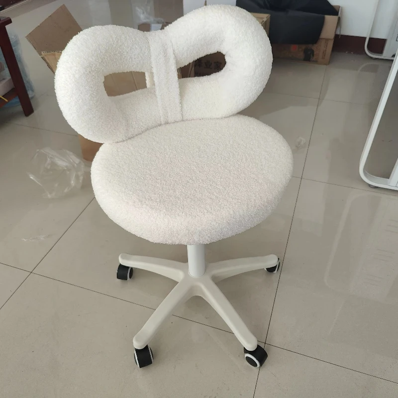 Modern velvet dresser, durable beauty chair with backrest stool,