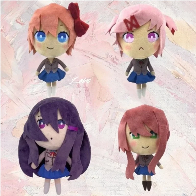 Anime 20/25/40cm Heartbeat Literary Club Plush Toys Anime Cosplay Monika Fumo Stuffed Doll Sayori Yuri Stuffed Pillow Doll Gifts