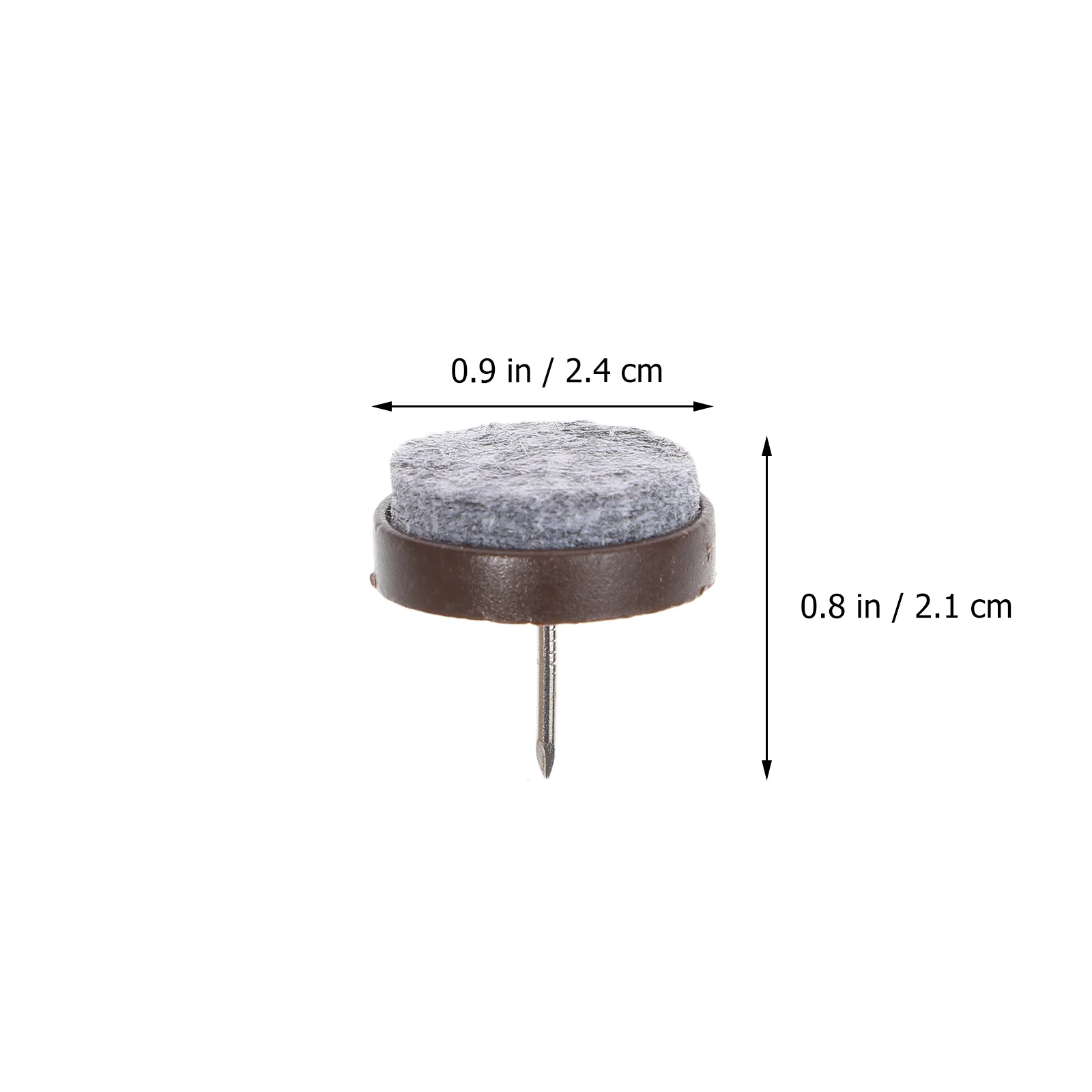 50 Pcs Protector Screw-In Felt Pads Flooring Chair Glides Abs Furniture for Hardwood Floors image 2