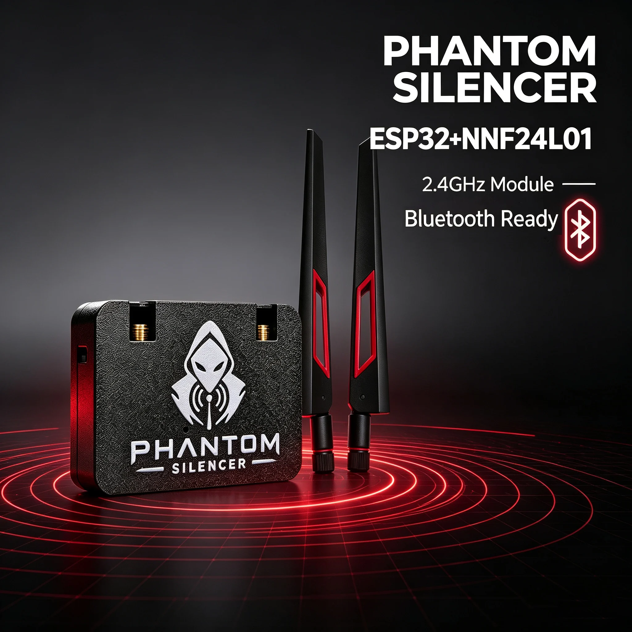 PHANTOM SILENT Box ESP32 Development Board NRF24L01 2.4GHz Wireless Module, supports Bluetooth for IoT Projects