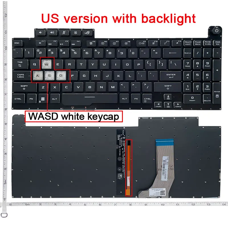 Imagem -02 - Teclado para Notebook Inglês para Asus G731 G731gt G731gu G731gv G731gw G732 G732l G732g G732gu G712 G712l G712v S7d