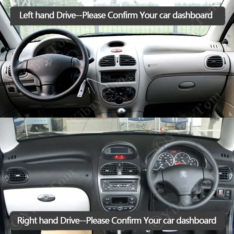 Dashboard Cover For Peugeot 206 CC T13 T16 T12 2004 - 2008 Car Dash Board Mat Carpet Pad Protection Shade Cape Anti-sun 2007