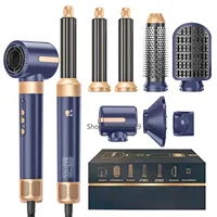 7 In 1 Hair Dryer Brush Brushless High Speed Hair Dryer with Diffuser Ionic Blow Dryer Hot Air Styling Comb Auto Hair Curler