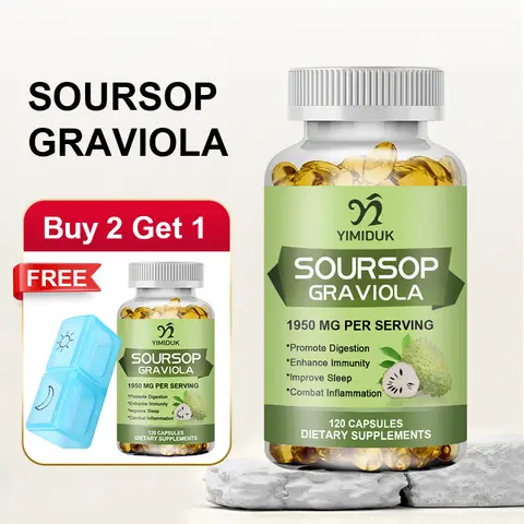 Soursop Graviola Supplement, with Multivitamin, Support Respiratory System, Immune Function, Promotes Digestion & Cell Health