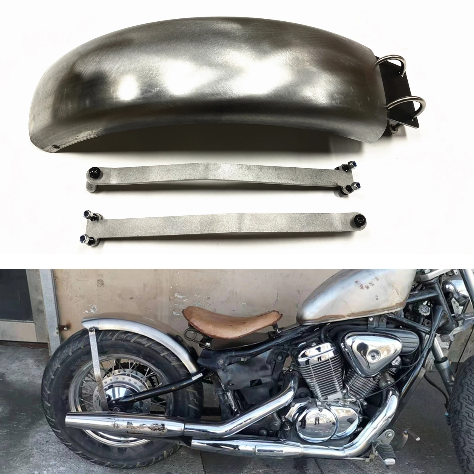 Motorcycle Rear Fender Plate For Honda Shadow Steed 400. 600 VLX 400 600 Motorbike Tail Wheel Splash Mud Guard Mudguard Splasher