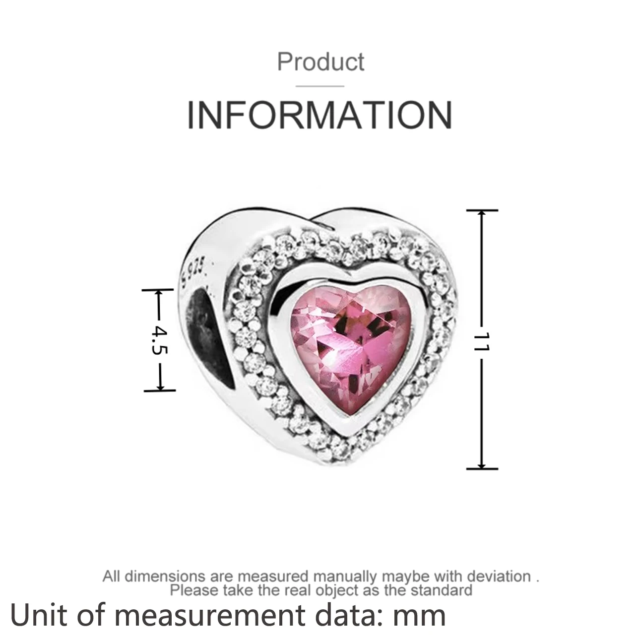 New 925 Sterling Silver Multi Colored Heart-Shaped Beads Sea Shell Charm Fit Original Bracelet Accessories Women Jewelry