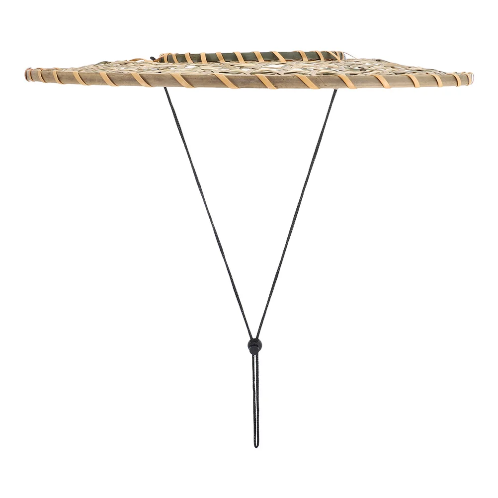 

Bamboo Woven Hat Chinese Oriental Hollowout Design Traditional Costume Film Photography Cosplay Straw Cone Sunshade