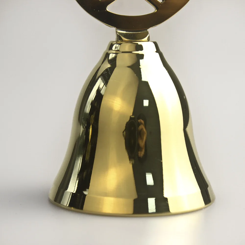 Brass Pentagram Altar Bell Pentacle Ritual Hand Bells Witch Sound Cleansing Tool Witchcraft Divination Cleansing Sound Bell - view 4