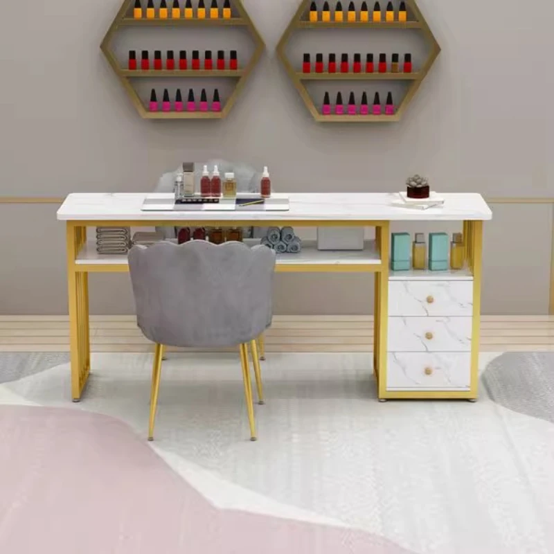 

Fashion Aesthetic Manicure Table Light Luxury Organizer Design Accessories High Quality Nail Table Makeup Nageltisch Furniture
