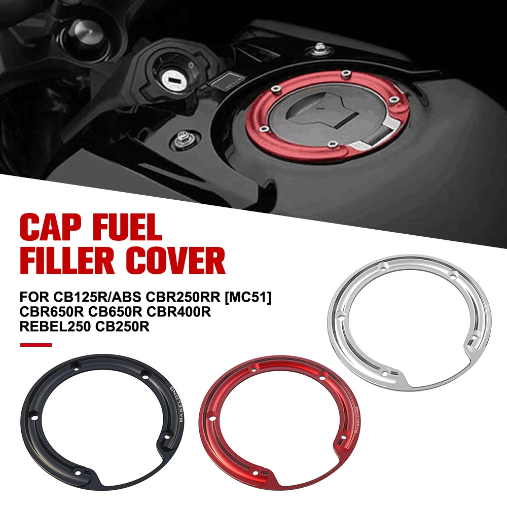 

Fuel Tank Cap Decorative Gasket Protective Cover For Honda CB125R/ABS CBR250RR [MC51] CBR650R CB650R CBR400R Rebel250 CB250R