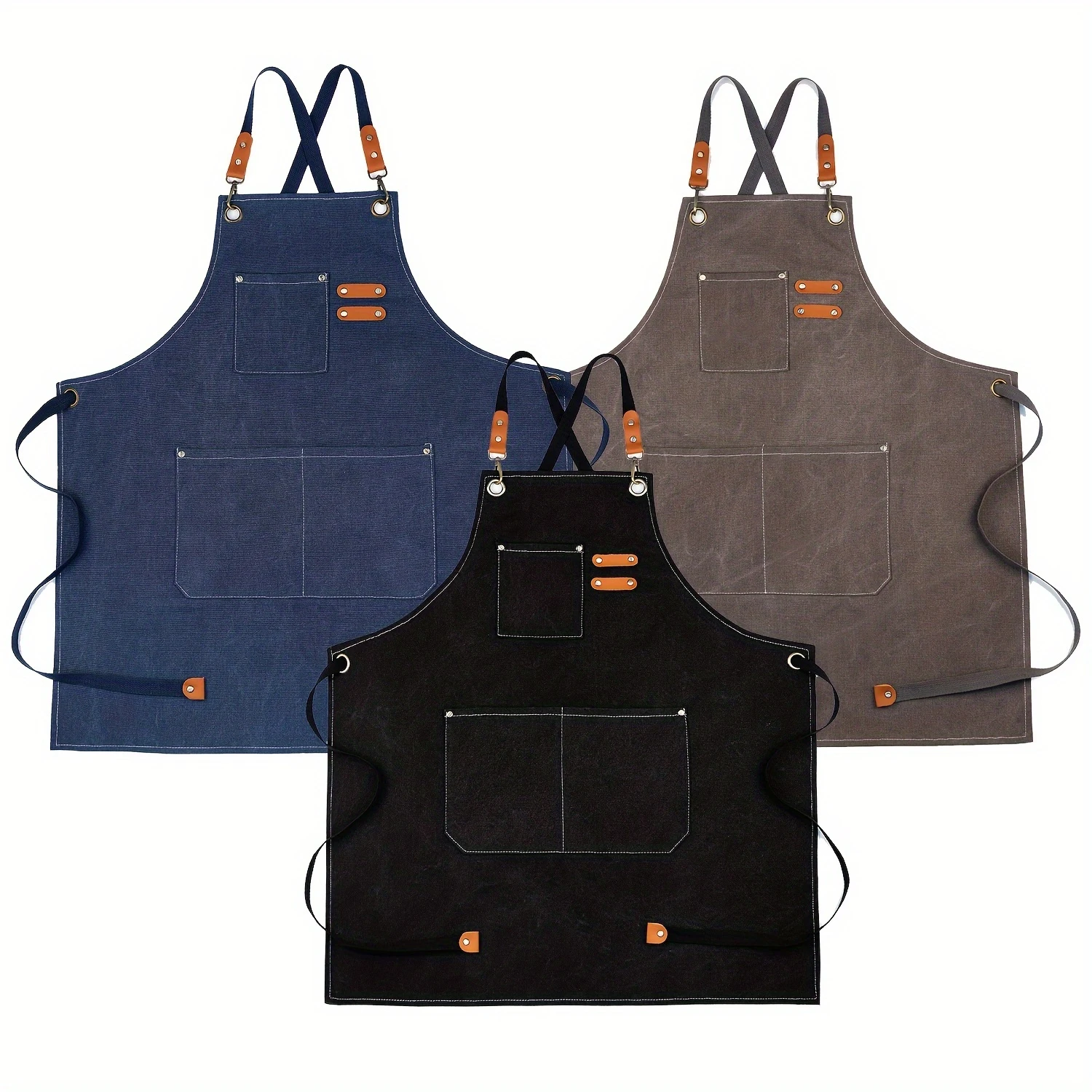 Unisex Chef Apron - Adjustable, Pocketed, Durable - Perfect for Cooking, BBQ & Salon