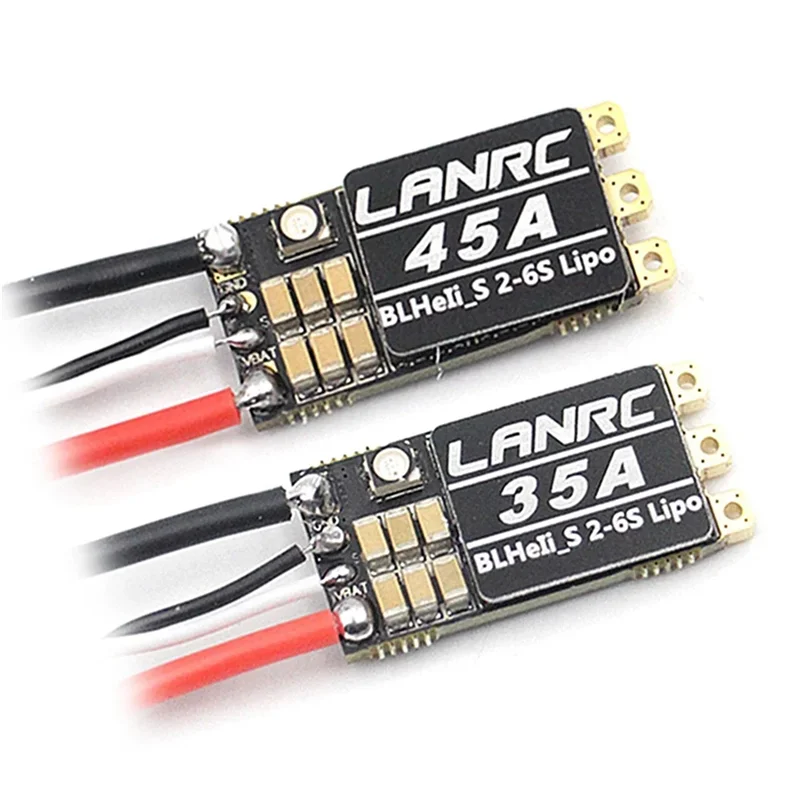 بيع الصيف Blheli S 2-6S Lipo 45A بدون فرش ESC مدمج قابل للبرمجة RGB LED D-Shot 150/300/600 ONESHOT125 لطائرة RC FPV Drone Ac