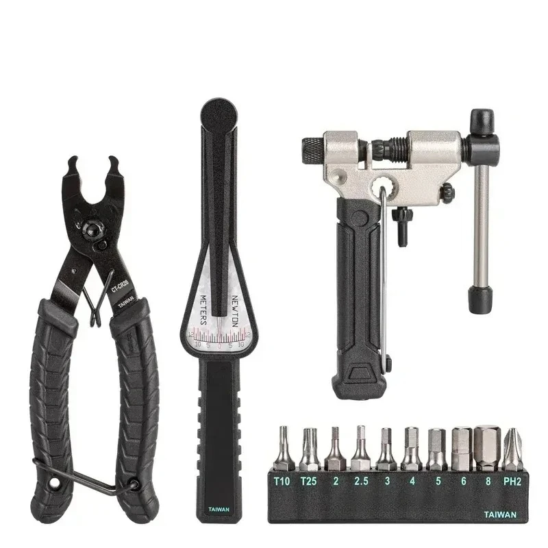 CYCLISTS Strumenti di riparazione biciclette 27 in 1 Ciclismo Multiutensile Pedale a catena Chiave BB Chiave esagonale Kit di riparazione bici CT-K02