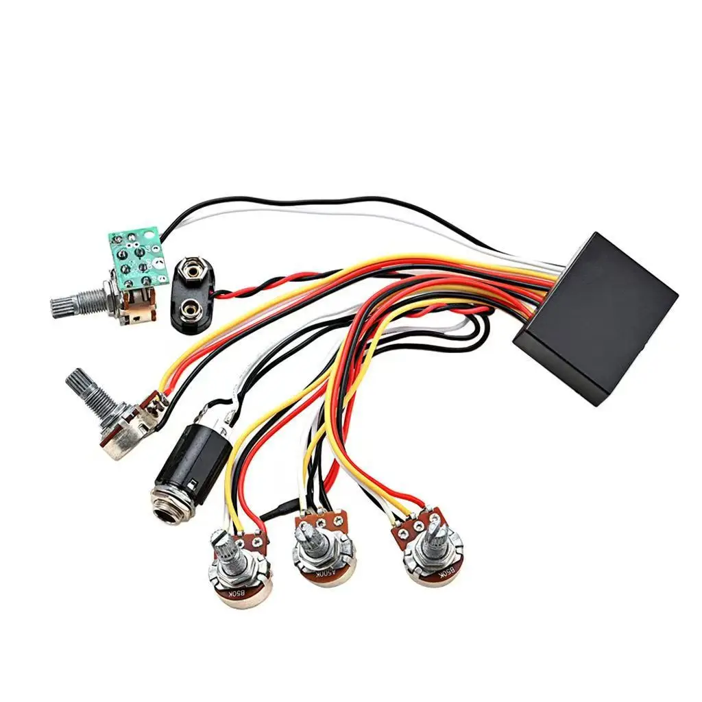 Electric Guitar Bass Active Pickup Tone Control Circuit 3-band Electric Bass Preamp Wiring