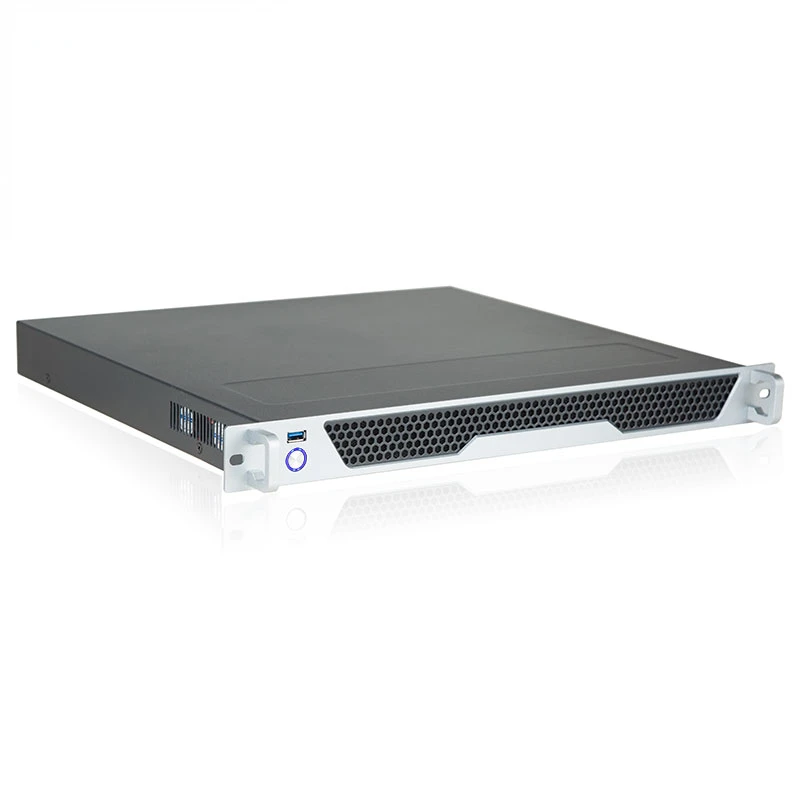 1U chassis, 400MM aluminum alloy panel, 3.0 USB interface, CD switch, firewall, soft routing server, industrial control