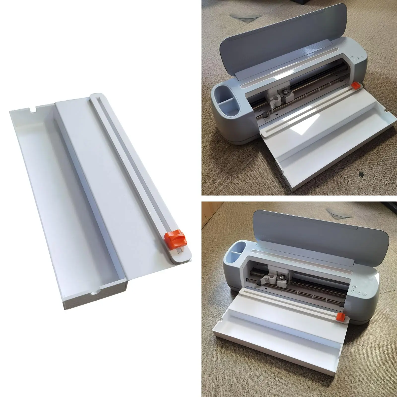 Roll Holder with Cutter with Built in Trimmer Replacement Removable Durable Rollers Media Tray for Cutting Plotter Maker Office