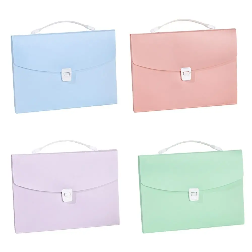 12-Layer A4 File Folder Waterproof Multi-layer Expanding Test Paper Storage Bag Large Capacity Horizontal Hand-held Bag