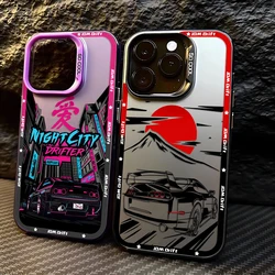 Tokyo Sports Racing JDM Drift Car Phone Case For iPhone 16 15 14 13 12 11 mini Pro Max X XR XSMAX 8 7 Plus Anti Fall Matte Cover