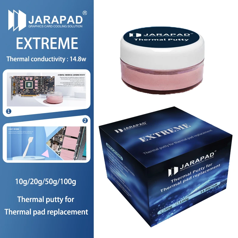 JARAPAD EXTREME Pasta termoprzewodząca do VGA GPU IC Processor Szybkie chłodzenie Termopad/Pasta termoprzewodząca o wysokiej wydajności