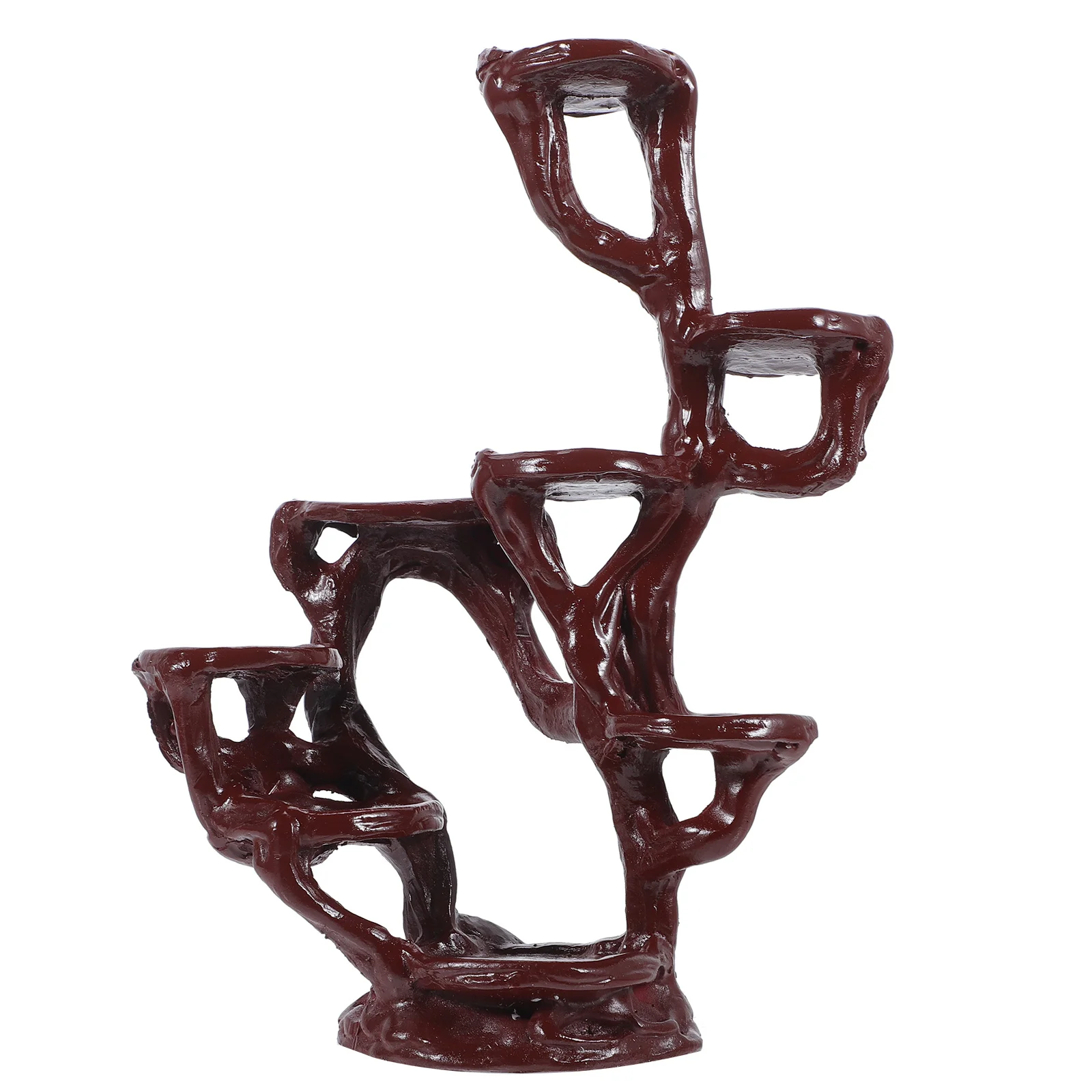 

Resin Plant Stand Multi Layer Indoor Outdoor Flower Pot Base Holder Durable Natural Color Stable Structure Long Service Time