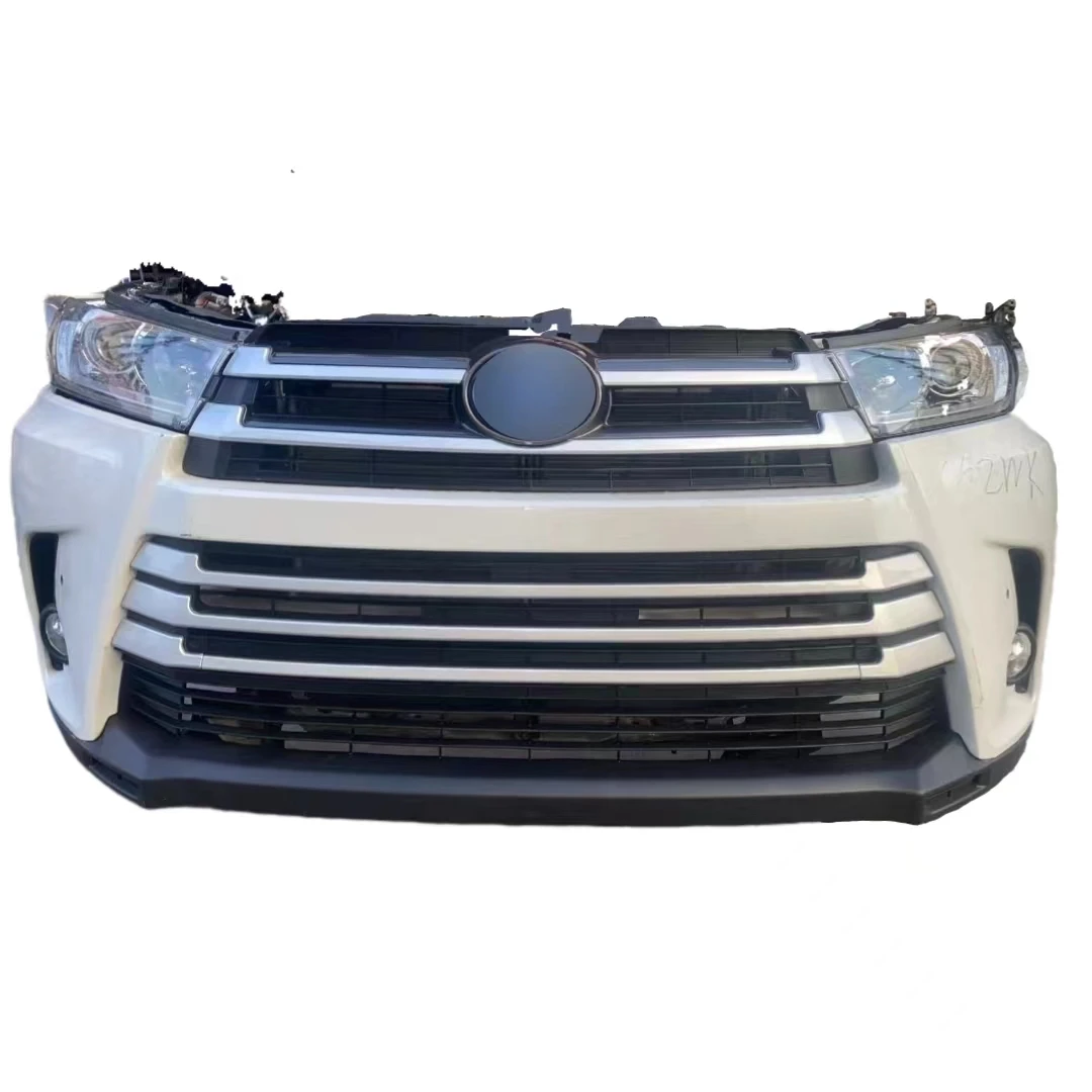 Original Used Front Bumper Assembly with Car Headlight Assembly For Toyota Highlander 2018 Car Parts Accessories