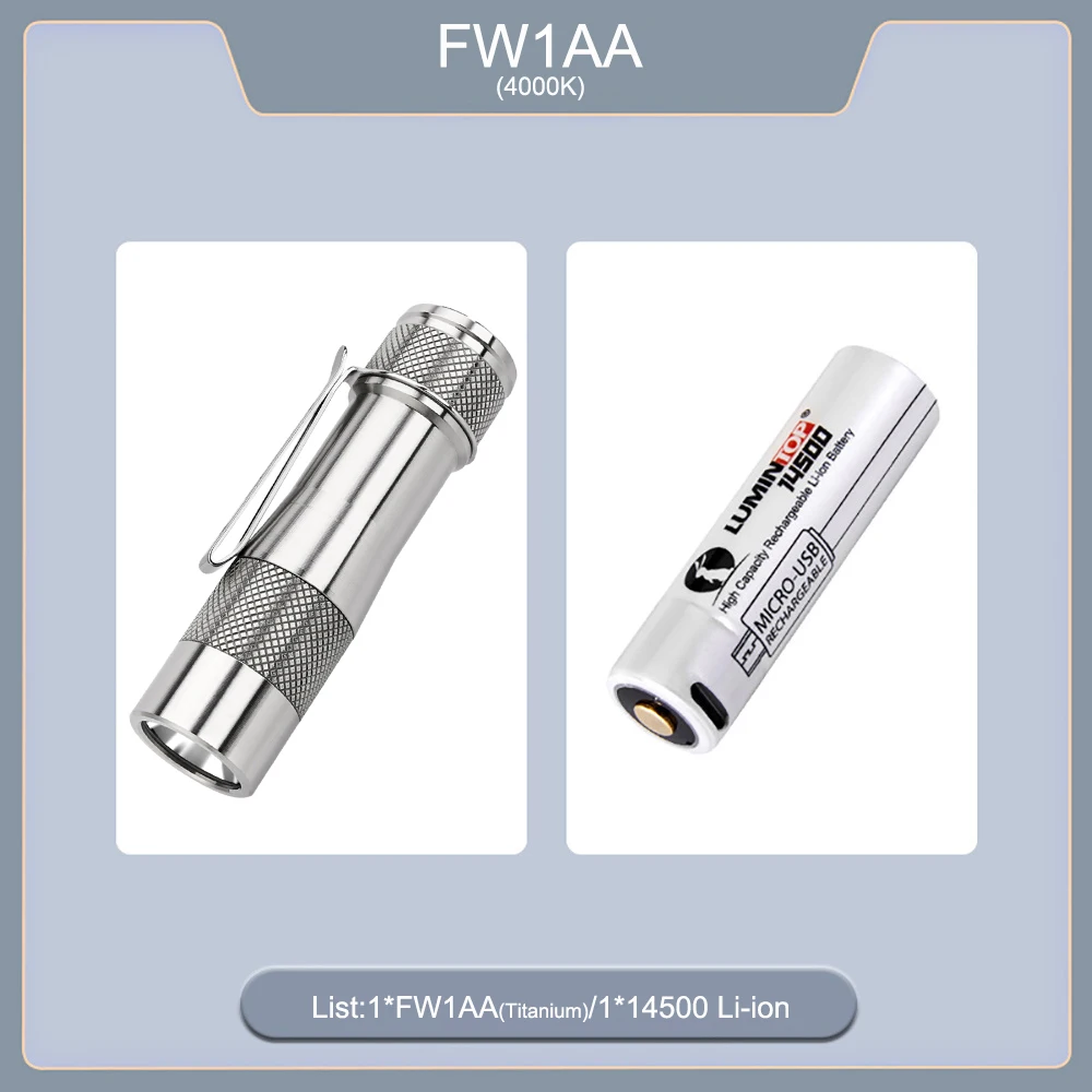 Aluminum/Titanium EDC LED Flashlight Anduril 2 Outdoor 4000K Camping Lantern 210M Throw Powerful 800LM Self Defense Light FW1AA image 3