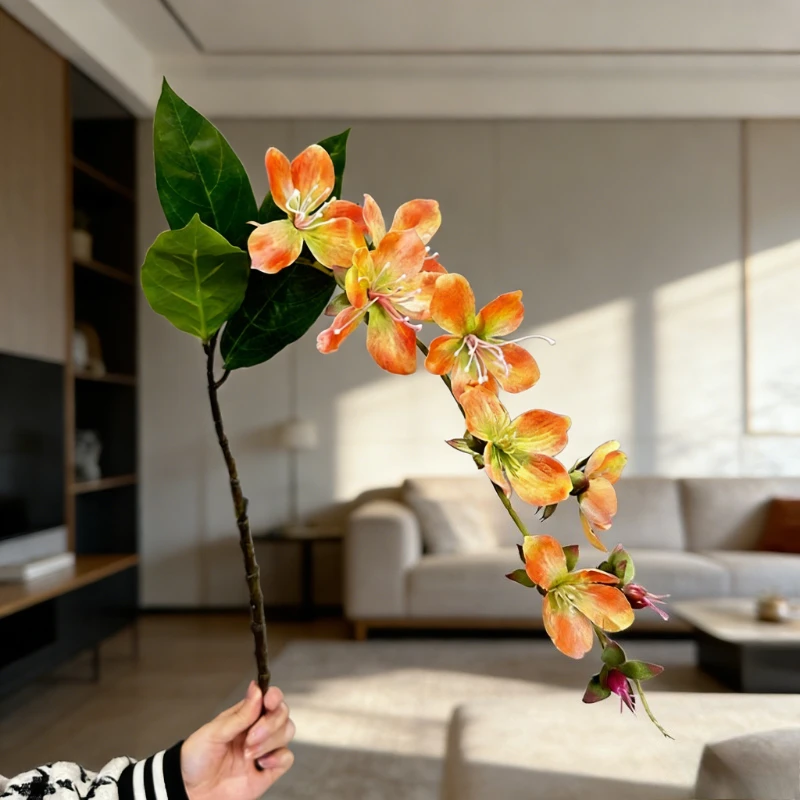 Flor de jazmín colgante Artificial, decoración del hogar, flor de pompón colgante, arreglo floral de Hotel, accesorios de fotografía de paisaje