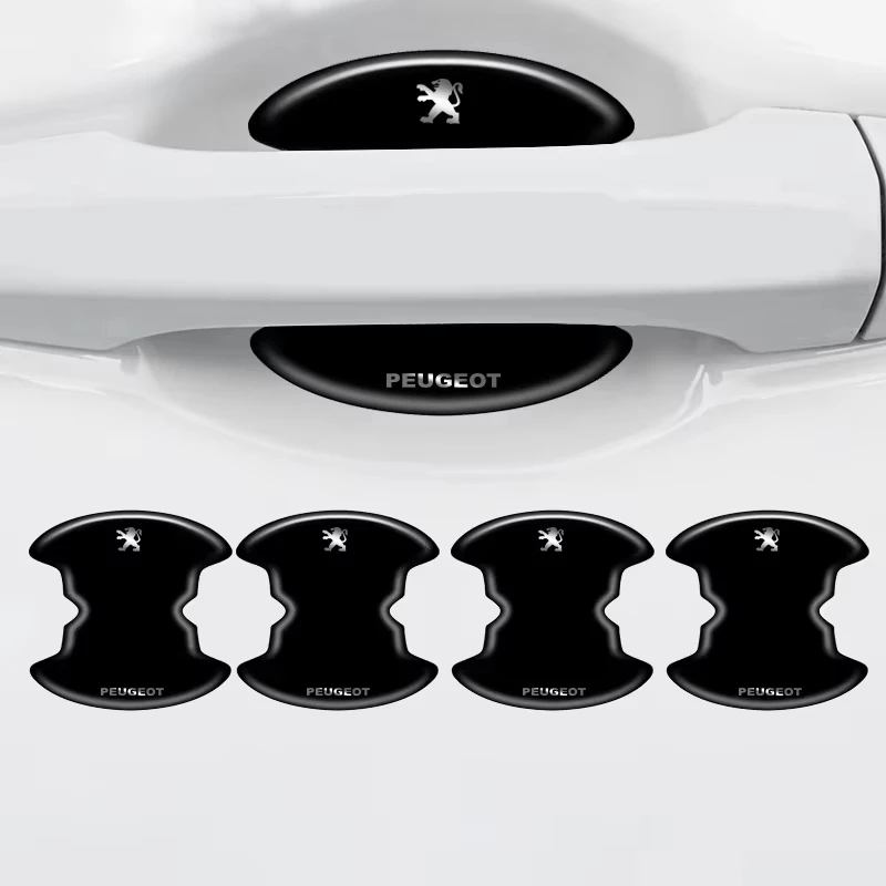 Car Door Handle Anti Scratch Bowl Protector Anti Collision Strip For Peugeot 208 2008 308 3008 408 508 5008 4008 206 307 RCZ
