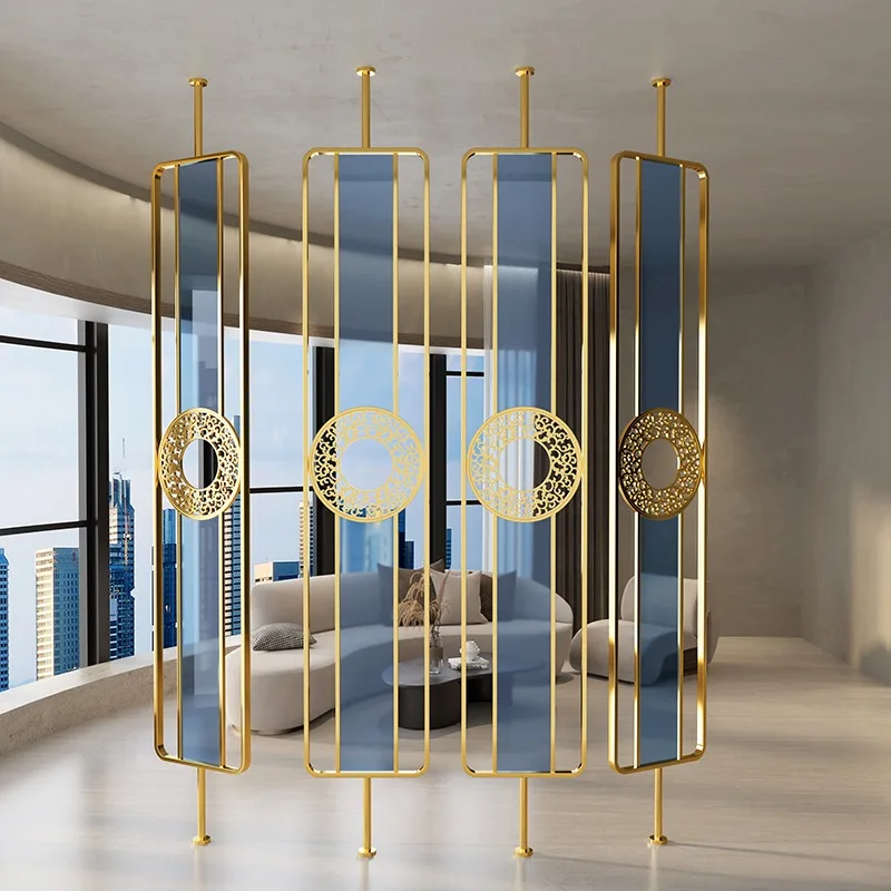 Glass Partition, Modern Simple Metal Decorative Wall, Living Room Entrance Entrance