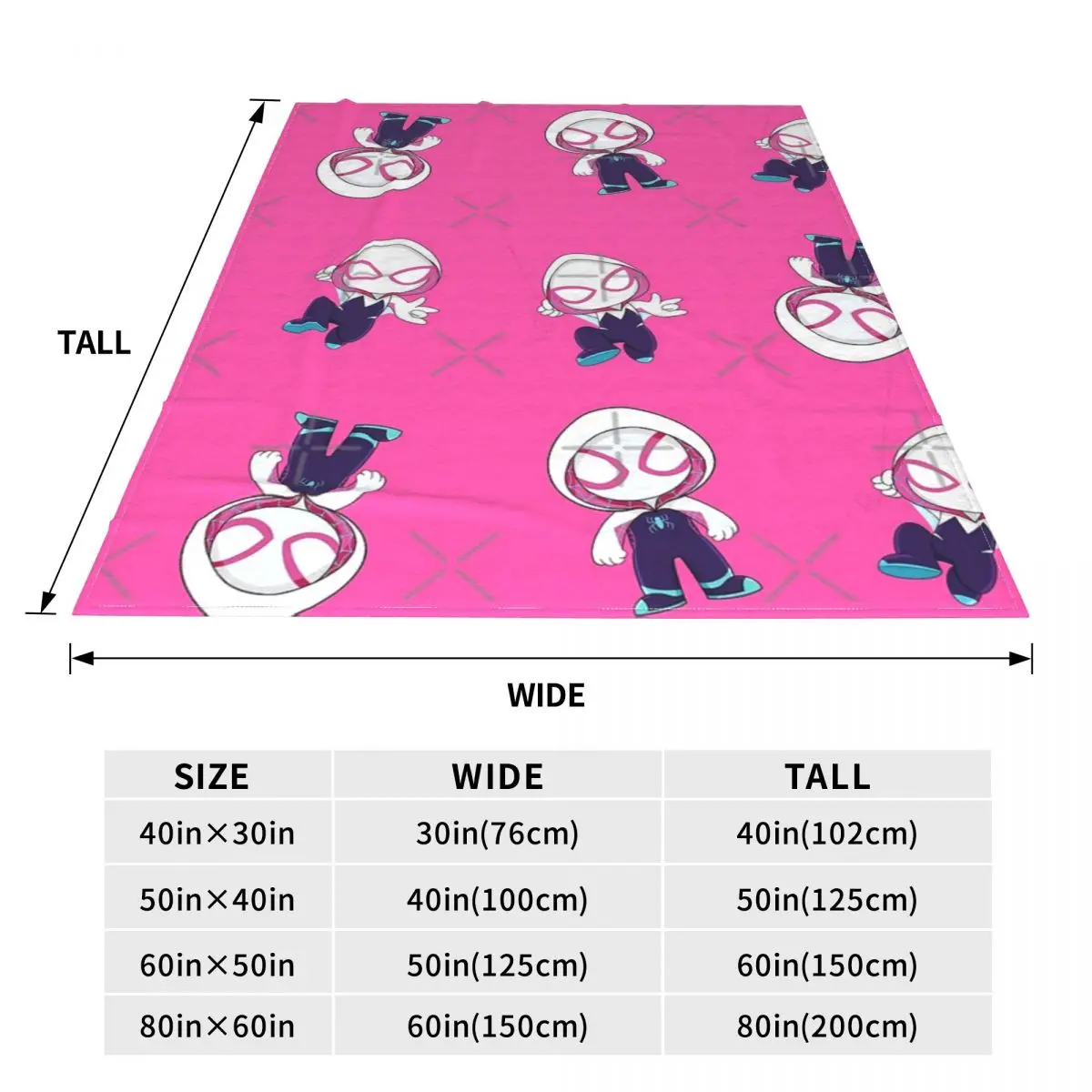 Set Of Little Spider Ghost Gwen Baby Spidey Girl Grl Pwr Cartoon Ghost Spider Blanket Bedspread On The Bed Quilt Bedspread For