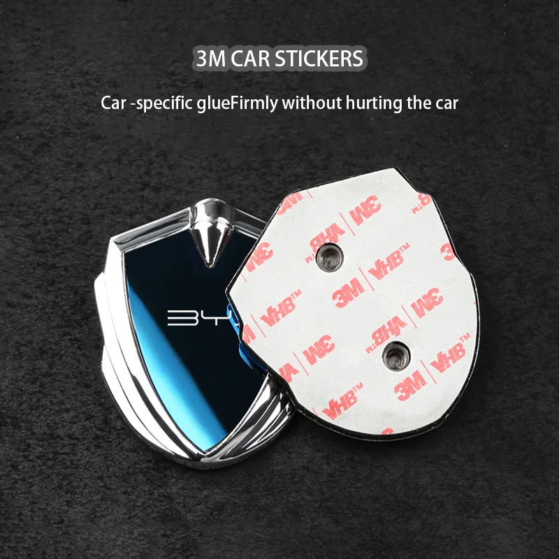 ل Byd دولفين ختم صغير سونغ برو Atto 3 ليوبارد 5 النورس U Dm I اكسسوارات ملصقات السيارات الجسم ثلاثية الأبعاد درع معدني ملصق شعار #4