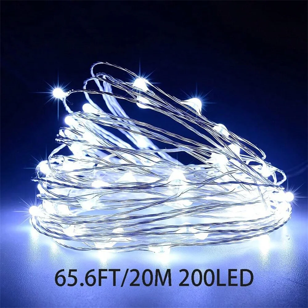 300Led Outdoor Solar Tube Rope Led Fairy Light Garden Christmas Decoration Xmas Wedding Garland Waterproof String Light Strip