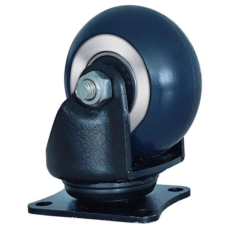 2 Inch PU Swivel Caster Aluminum Core Wheel 45kg Load Capacity 80A Hardness 23mm Width Driven for AGV Robot