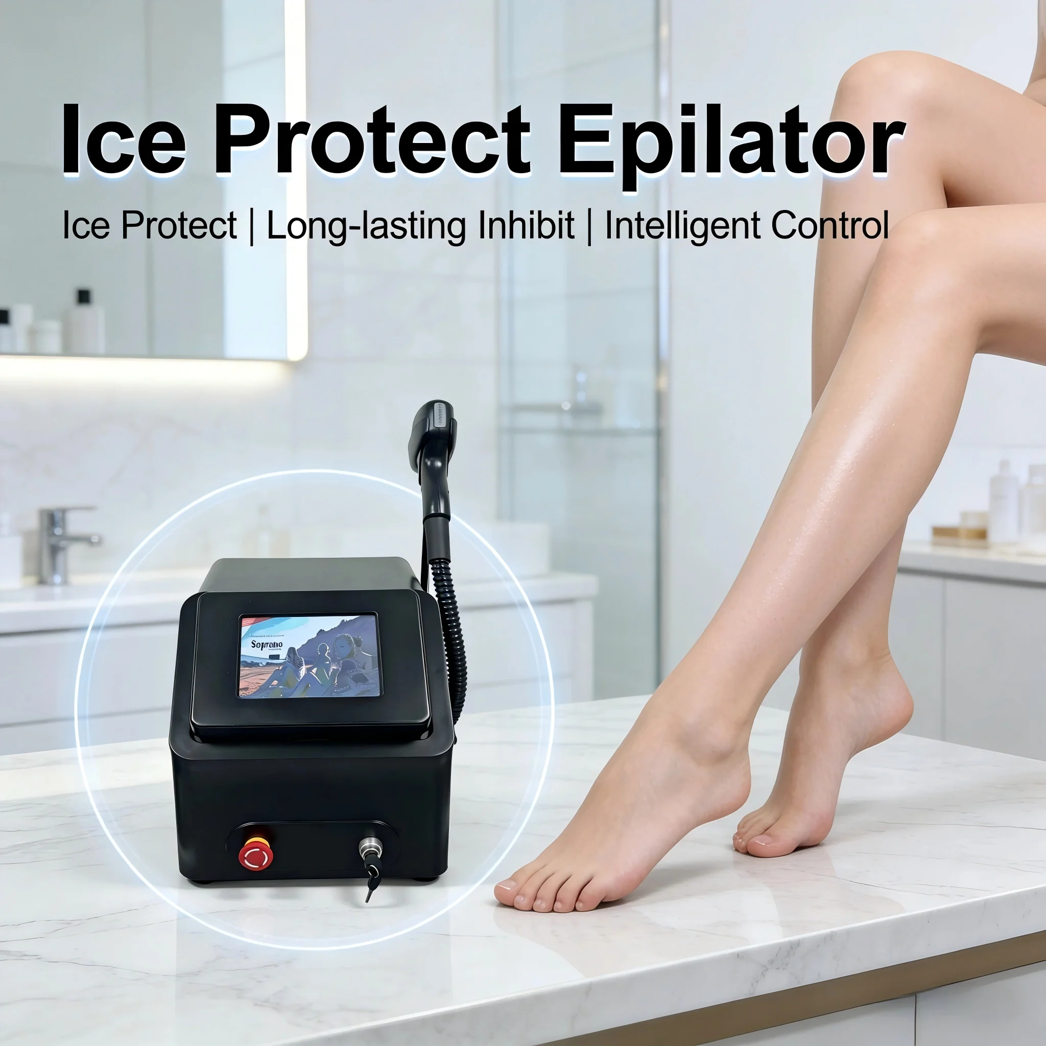 

808 Laser Ice Cooling Hair Removal Machine Painless Full Body Long-Lasting Hair Inhibition Intelligent Professional Salon Device