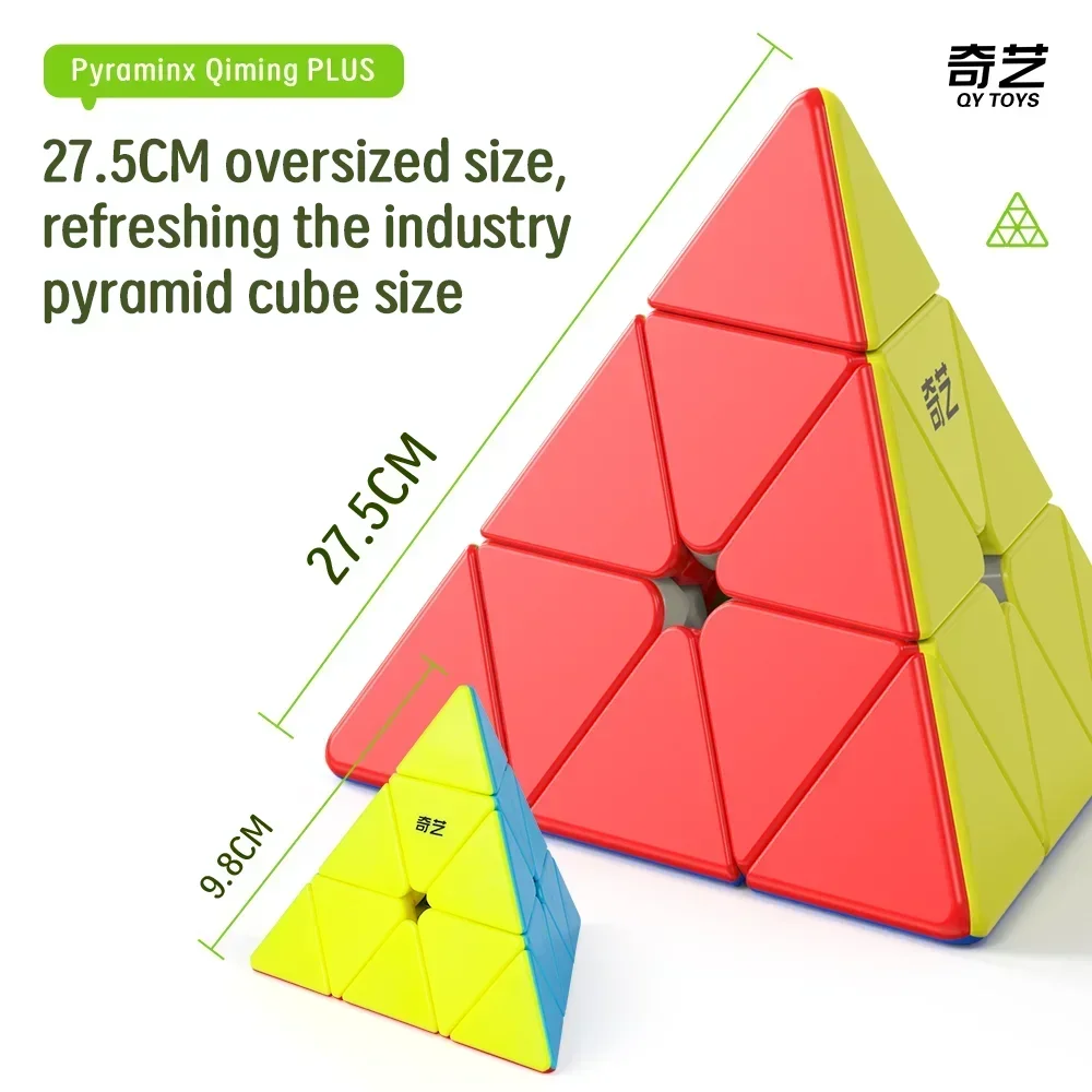 QIYI Giant 3x3 Pyraminx Plus 3x3x3 Magnetic Magic Cube Speed Cube 27.5cm Pyramid Professional Puzzle Cubo Magico Fidget Toys