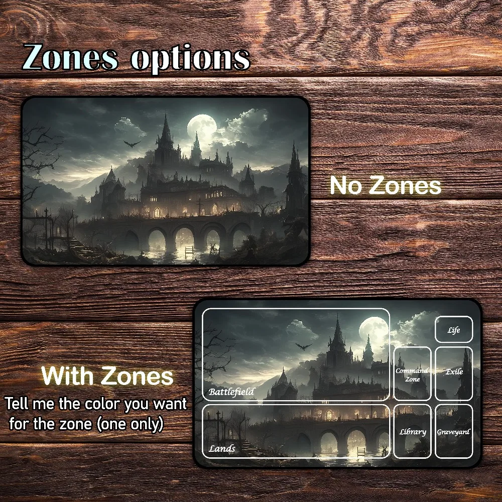 Vampire Castle - Playmat for MTG, Zones & Seam Options alfombrillas para escritorio tapis de souris desk accessories