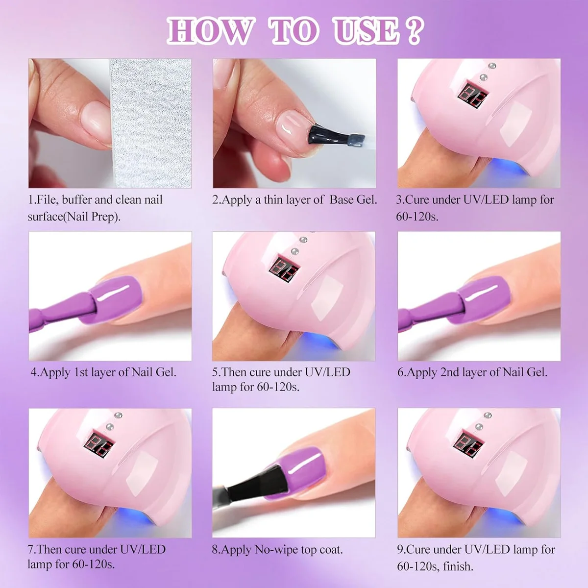 6 Stuks 10 Ml Gel Nagellak Set Roze Populaire Kleur Gel Vernis Nail Kit Losweken Uv/led gel Polish Voor Salon Thuis Vrouwelijke Geschenken