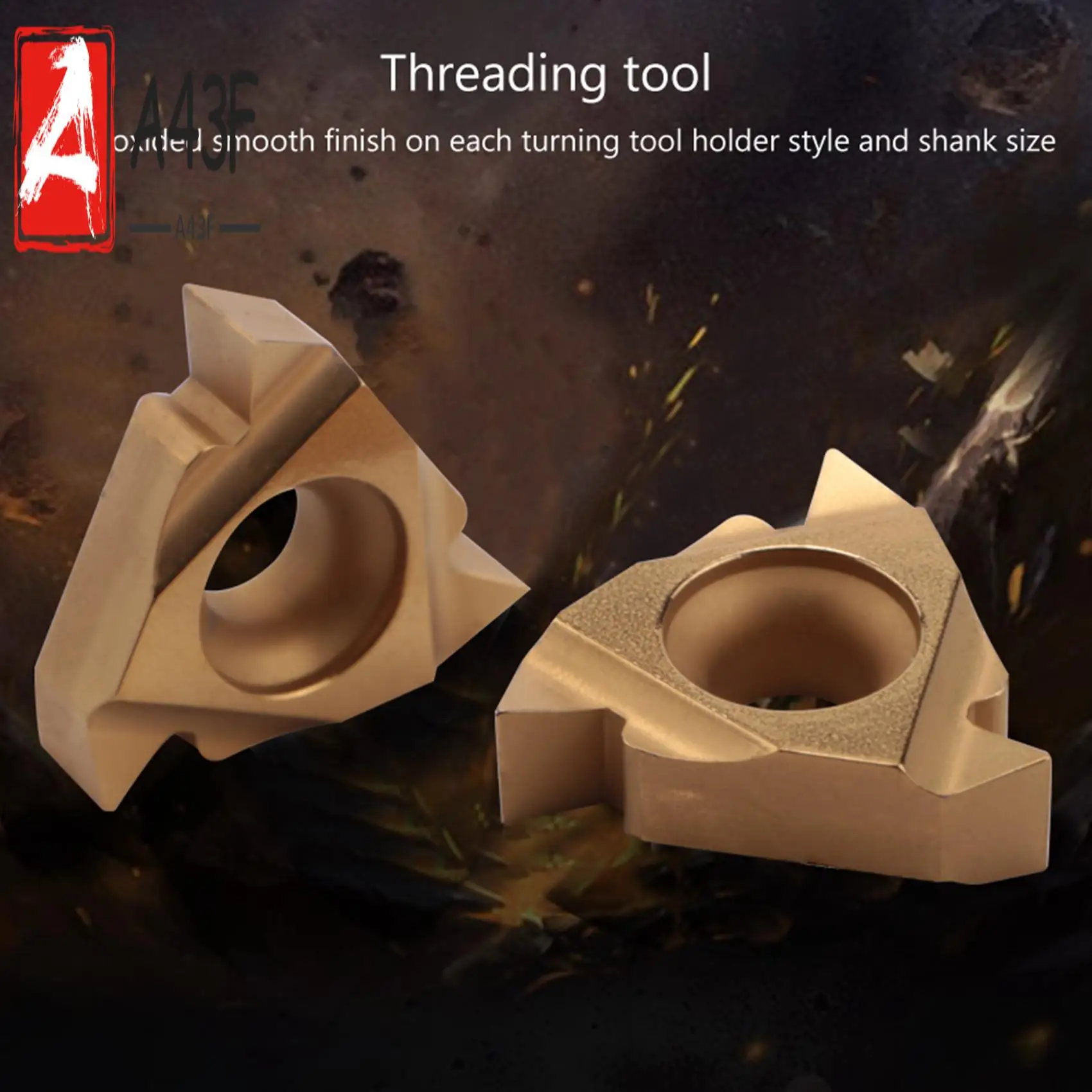 

A43F-1/2 Inch Lathe Threading Boring Bar With 10Pcs 16IR AG60 Internal Threading Carbide Turning Inserts And T15 Wrench