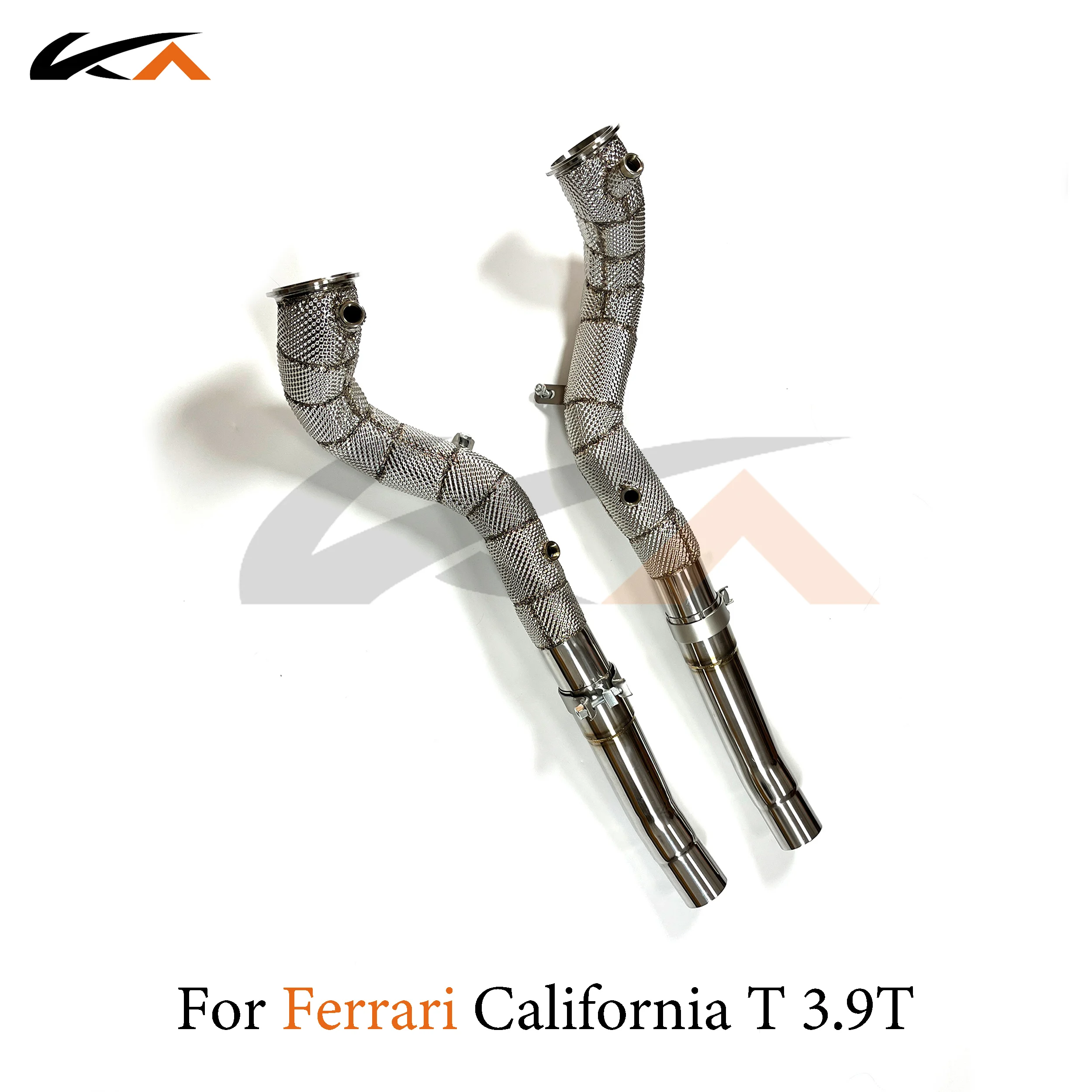 

KA Tuning downpipe exhaust stainless steel headers for Ferrari California T 3.9T performance auto parts heat shield catalysis