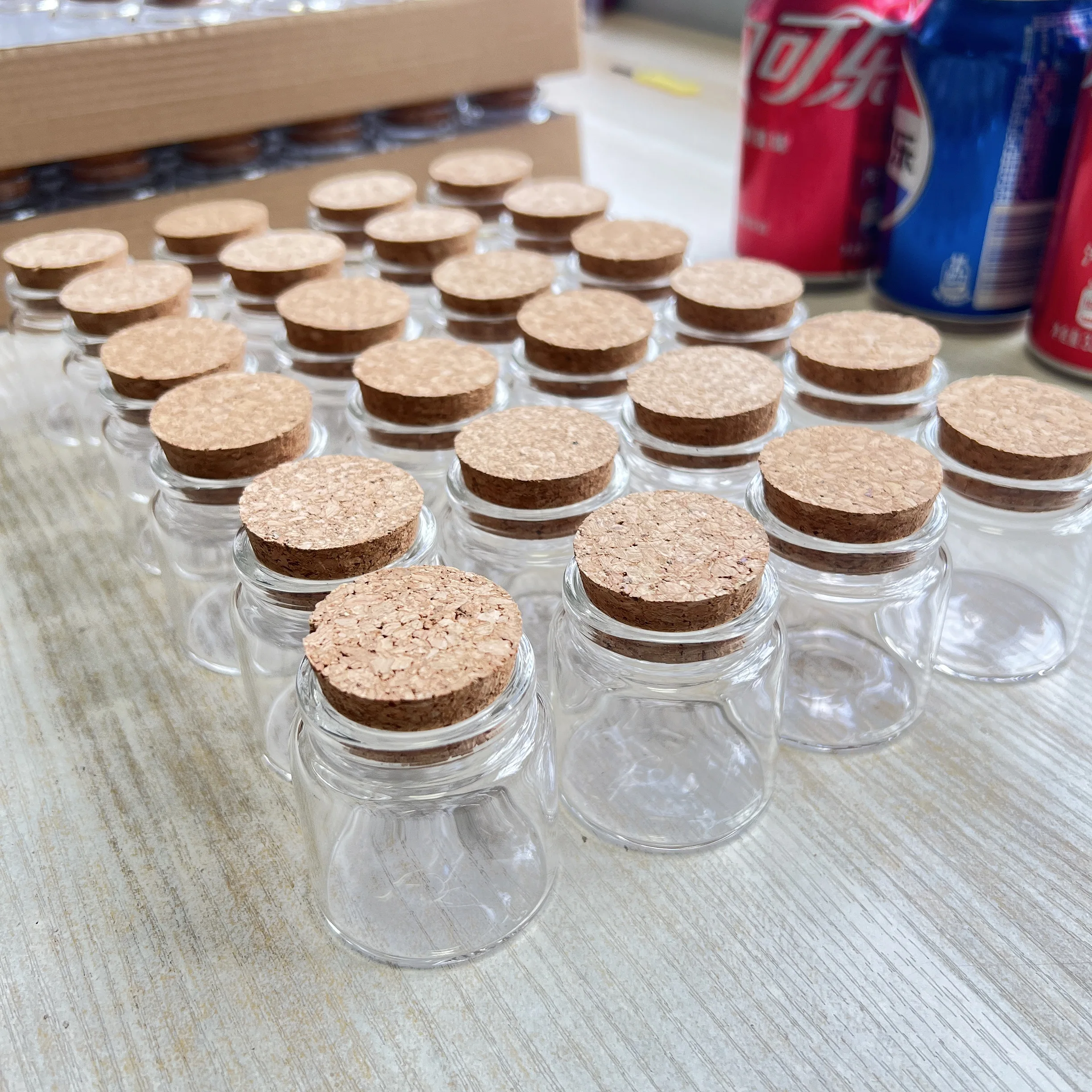 6/12/24 Stück 50 ml Klarglasflaschen 33 x 47 x 50 mm Bonbonglasgefäße Samenaufbewahrung Dragee Glasgefäße DIY Bastelfläschchen Reagenzglas