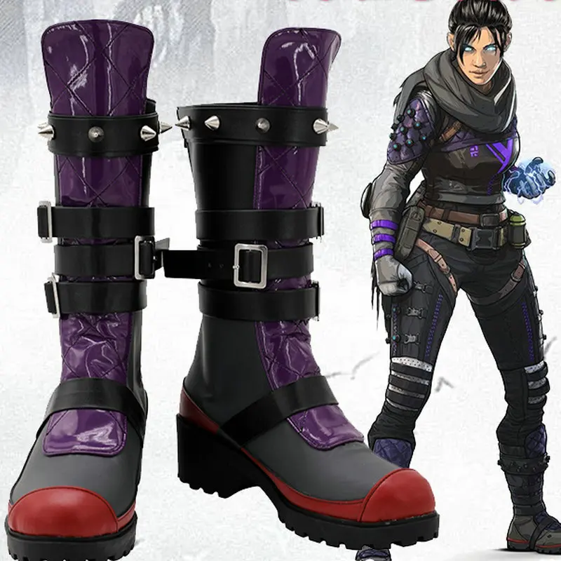 Game Apex Legends Wraith Cosplay Shoes Apex Legends Wraith Boots Cosplay Custom size