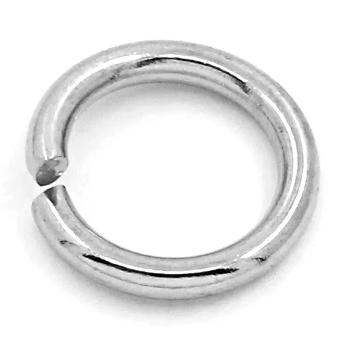 10000Pcs Stainless Steel Open Jump Rings Round Silver Tone 8mm(3/8")