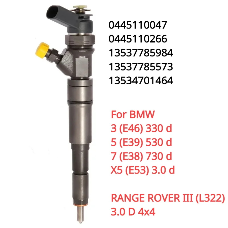 0445110047 0445110266 New Diesel Fuel Injector Nozzle 13537785984 1353777573 For E46 E39 E38 E53 330D 330Xd 530D 730D 3.0D