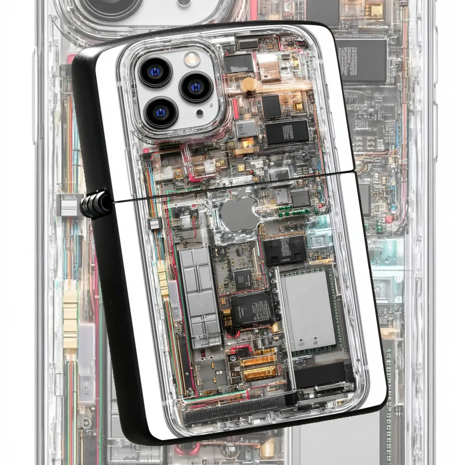 Transparent InternalCreative Lighter, Unique Simulated Phone Internal Structure Pattern, Portable Stylish Decorative Accessory, Suitable for Daily Commute Outdoor Gathering Holiday Gifting Scenar A Humorous And Interesting Lighter